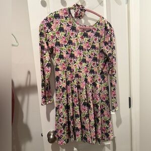 Wicked Bamboo Twirl Dress size 12 w/ matching scrunchie NEW